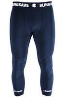 BLINDSAVE 3/4 Tights with Knee Padding | Shock Absorbing Technology | Self-Adjusting Padding | Black, Size XXL