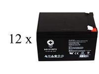 SPS Brand 12V 12Ah Replacement Battery for Zip'r 3-Wheel Xtra Hybrid Travel Scooter Wheelchair (12 Pack)