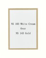 Pack of 32 Off White/Metallic Gold 8x10 Double Mats Mattes with White Core Bevel Cut for 5x7 Photo + Backing + Bags