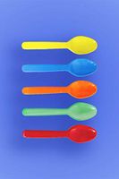 Wow Plastics Inc. Tasting Spoons 3" - Multi Colors - 6/500 (3,000/Case)