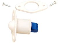 Button Roller Ball Door Switch White Plunger Switch w/Terminals Normally Open Reed Switch 3/4 Whole Spacing for Security Alarms, Low Voltage Circuits, and Switching Application (1 Pack)