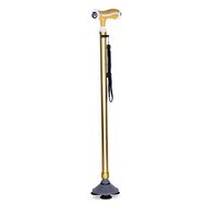 HXZXH Canes for Men and Women Fashionable Walking Cane Stick with Three Prongs Tips Self Standing Heavy Duty Adjustable Light Weight Hand Crutch with Lights and T Handle Aluminum (Yellow)