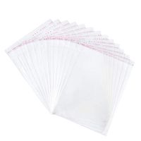Pandahall 100pcs 7.28x5.51inch OPP Cellophane Rectangle Resealable Transparent Clear Plastic Poly Bags Self Adhesive Seal Closure Bakery Candy Soap Cookie Jelly Chocolate Package 185x140mm