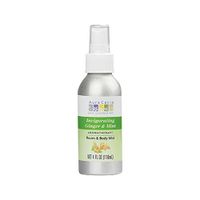 Aura Cacia Invigorating Ginger & Mint Aromatherapy Room and Body Mist | 4 fl. oz.