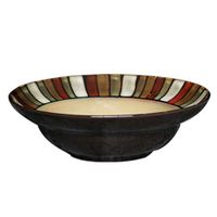 Bowl Ceramic Bowl Noodle Rice Soup Bowl Fruit Salad Plate Snack Dessert Pastry Tableware Food Utensils 21.5x6.3cm Household tableware, retro bowl