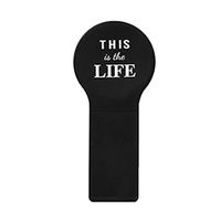 dSNAPoutof Portable Sanitary Bathroom Toilet Seat Cover Lifting Device Lid Handle Lifter Black Letter