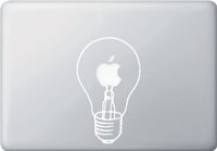 Light Bulb - Macbook or Laptop Vinyl Decal - Yadda-Yadda Design Co. (Color Variations Available) (WHITE)