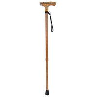 Walking Stick, Portable Battery Powered Adjustable Walking Cane with Flashlight Bottom Pads for Arthritis Seniors Disabled Elderly (Burlywood)