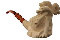 Meerschaum Pipe - Seven Head Dragon from Master Carver I. Baglan - New - Tobacco Smoking Pipe Hand Made from The Finest Block Meerschaum - Meerschaum Pipes