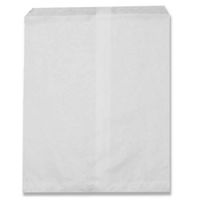 50 Bags Flat Plain Paper or Patterned Bags for candy, cookies, merchandise, pens, Party favors, Gift bags (6" x 9", Plain White)