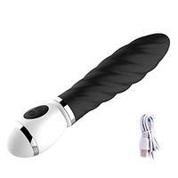 zhiounny Portable 12 Frequency Penetrator Vibrator Electronic USB Rechargeable Power Suitable for Home Personal Fitness Sports Soft Shaft (Black)