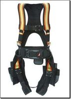 Super Anchor Safety 6151-GHLL Deluxe Full Body Harness plus All-Pakka Tool Bag Combo, Large Long, Hi-Viz