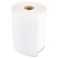 Boardwalk Hardwound Paper Towels, 8" x 800', One-Ply Bleached White - six rolls of paper towels.