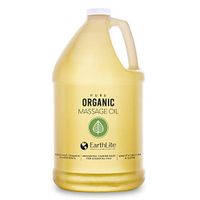 EARTHLITE Pure Organic Massage Oil – NEW 2019 - Chemical Free, 100% Certified Organic, Finest Quality for Therapists & Clients, Unscented