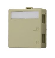 Leviton 41089-2IP QuickPort Surface Mount Housing, 2-Port, Ivory, Includes 1 Blank QuickPort Insert