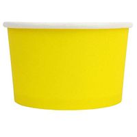 [1,000 Count] Yellow Paper Ice Cream Cups - 4 oz Eco-Friendly Dessert Containers - Perfect For Your Yummy Foods! Many Colors & Sizes - Frozen Dessert Supplies
