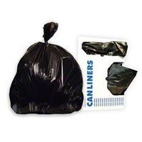 Her D8046HK Low-Density Can Liners - 40-45 gal44; 0.7 mil44; Black