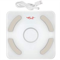 idalinya Body Weight Scale，BT Body Fat Scale USB Digital Bathroom Weight Scale with Smart Phone App BMI Scale(White)