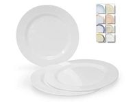 " OCCASIONS" 40 Plates Pack, Heavyweight Disposable Wedding Party Plastic Plates (9'' Luncheon Plate, Plain White)