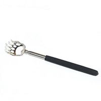 Cute Bear Claw Stainless Back Claw Back Scratcher Ultimate Extendable (Black)