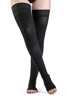 SIGVARIS Women’s DYNAVEN Open Toe Thigh-Highs w/Grip-Top 20-30mmHg