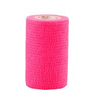 Pack of 3 Rolls Waterproof Self Adhesive Bandage Tape Finger Joints Wrap Sports Care (3 inch*6yds, Fluorescnet Pink)