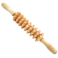 Jitnetiy Wooden Massage Roller Cellulite Sore Trigger Points with 9 Balls (1 Pack, White)
