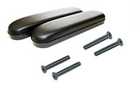 Healthline Padded Armrest For Wheelchairs Vinyl Pair, Universal Arm Pads Replacement 10’ Full Length, Black
