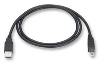 USB05-0010 - USB Cable, USB Type A Plug, USB Type B Plug, 3 m, 10 ft, USB 2.0, Black (Pack of 2)