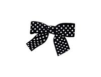 Reliant Ribbon 5189-03105-3X2 Grosgrain Dot Twist Tie Bows - Large Bows, 7/8 Inch X 100 Pieces, Black