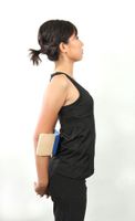 Spine Stretching Lumbar Support - Wooden Back Flex & Posture Alignment Device (Black)