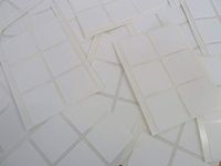 Pack of 72 , 30mm (1.2 inch) Square , White Paper Labels , Removable Low Tack Adhesive , Easy to Remove , Plain Stickers
