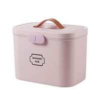 JD Home Portable First Aid Box, with Handle 2 Layers Medical Storage Kit. (S/M/L)