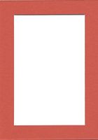 Pack of (5) 5x7 Acid Free White Core Picture Mats Cut for 4x6 Pictures in Orange