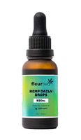 Fleurtiva Hemp Daily Drops | 500 MG | 100% Vegan Hemp Seed Oil, THC Free & All Natural Pure Hemp Oil Extract | Supports Sleep, Well Being | Helps with Stress, Anxiety & Pain Relief