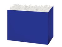 Solid Color Basket Boxes - Medium Solid Navy Blue Basket Boxes 8-1/4x4-3/4x6-1/4" - (2 Packs; 6 Boxes Per Pack) - Wraps-NBLM