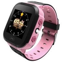 IEnkidu GM8 Smart Watch Children Boys and Girls Base Station Positioning Wrist GIF Smart Watches (Pink)
