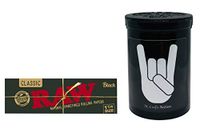 Herb Airtight Container Fresh Kettle with Raw Black Natural Rolling Papers 1 Count DC Crafts Nation- Metal