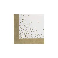 SugarPlum 3GLNPKC-110 Paper Napkin, 5x5, Gold