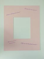 16x20 Pink Signature and Autograph Picture Mat for 8x10 picture. For Breast Cancer Awareness