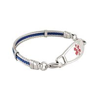 N-Style ID PRE-Engraved “Blood Thinner” The Bay Medical Alert Bracelet - Red 7.75