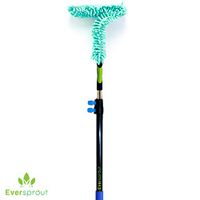 EVERSPROUT 5-to-14 Foot Flexible Microfiber Ceiling & Fan Duster (20+ Foot Reach) | Bendable to Clean Any Fan Blade | Removable & Washable Brush Head | 3-Stage Lightweight Aluminum Extension Pole
