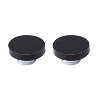 Cicitop 1 Pair Black Round Magnetic Earrings Ear Stud Magnetic Non-Piercing Clip Fake Cheater Stud Earrings (8MM)