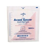 T-Drain Sponges 4" x 4", 6-ply, Sterile 2's, Latex Free - 25 Each / Box