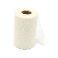 ROSENICE 15cmx22cm Lace Ribbon Roll for DIY Wedding Decorating Designing and Crafts (Cream)