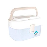 Medical First Aid Kit Box Organizer, Plastic Medicine Box, Storage Box Medicine, with Handle Dustproof Moisture, Size 28 * 15 * 17CM,Gray