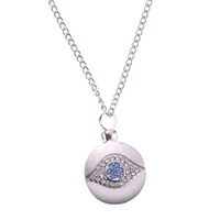 Cremation Urn Necklace for Ash Evil Eye Crystal Necklace Memorial Jewelry