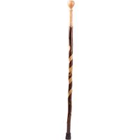 Handcrafted Wood Walking Cane - Made in the USA by Brazos - Twisted Sweet Gum Turned Knob - 37 Inches