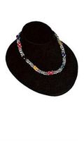 Black Velvet Necklace Bust - 6¾"W x 8"L x 3½"H