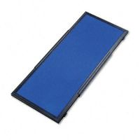 Quartet Fabric Bulletin Board Display Panel System, 2' x 10", Double-sided, Blue/Gray Surface, Black Frame, Exhibition, Show-It! (SB93501Q)